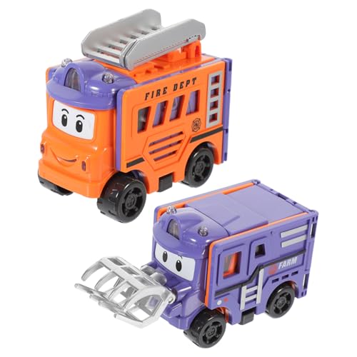 Abaodam Transformierbares Baufahrzeug für Kleinkinder Kleines Multifunktionales Lastwagen Modell Handliches Konstruktionsauto Hand Auge Koordination und Kreativem Spiel von Abaodam