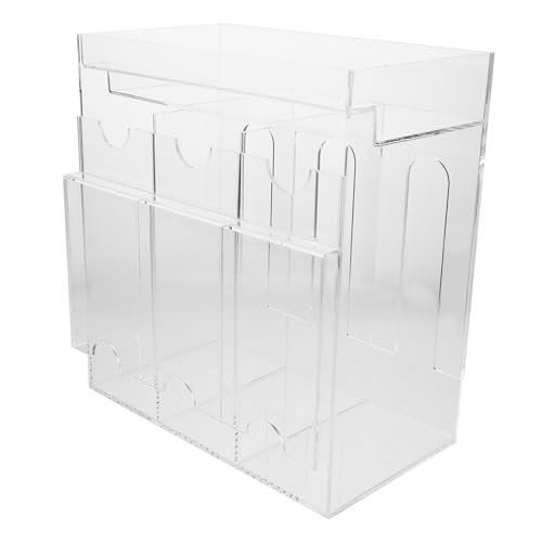 Abaodam Transparente Acryl-kartenbox mit Gravity-Dispenser Stabiler Organizer für Booster- Sammel Visitenkarten Minimalistisches Design Sicherer Aufbewahrungsständer für Trading Cards von Abaodam