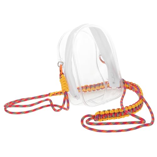 Abaodam Transparente Doll Organizer Tasche mit Trageband Schlüsselanhänger Aufbewahrungsbeutel für Mini Figuren und Plüschtiere Kompakter Reise Display Organizer für Sammlerstücke von Abaodam