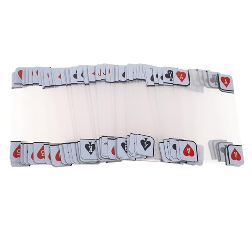 Abaodam Transparente Matte Pokerkarten aus Robustem Wasserdichtem PVC rutschfeste Anti-Fraud Spielkarten für Familien Strandpartys und Outdoor-Spiele von Abaodam
