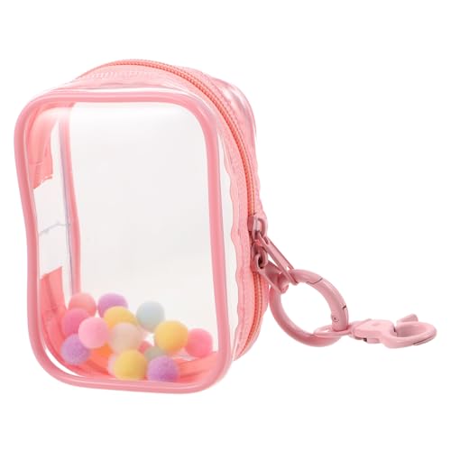 Abaodam Transparente Vitrine für Figuren: tragbare kleine Puppentaschen, Mini-Puppen-Organizer, Reißverschluss, Vitrine für Minifiguren von Abaodam