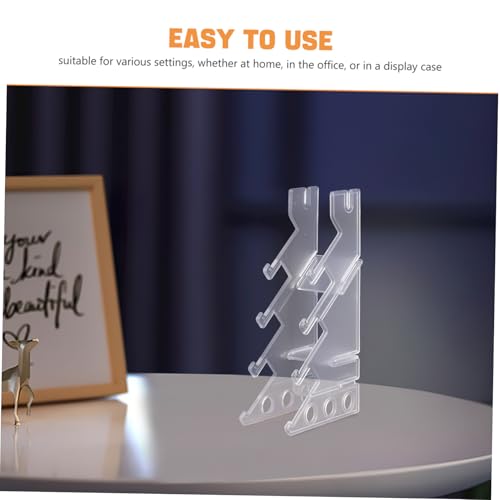 Abaodam Transparentes Finger Skateboard Aufbewahrungsregal aus Robustem Kunststoff Platzsparender Displayständer für Finger Skateboards Einzigartiges Design Einfach zu Montieren von Abaodam