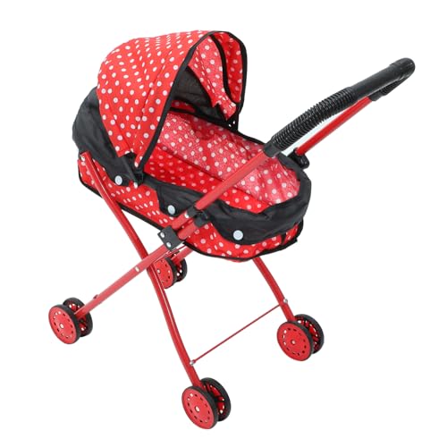 Abaodam Trolley Puppenwagen Miniatur Kinderwagen Babypuppe Puppenwagen Für Mädchen Von 4 Bis 6 Puppenhaus Babypuppe Mit Kinderwagen Kinderwagen Gefälschter Eisenrahmen von Abaodam