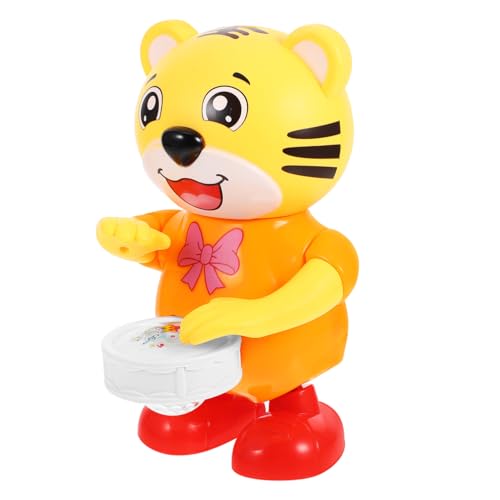 Abaodam Trommelroboter Erstes Für Neugeborene Babyspielzeug Ente Bauchspielzeug Für Kleinkinder Tierisches Lernen Hüpfball Für 6-12 Monate Plastik Orange von Abaodam