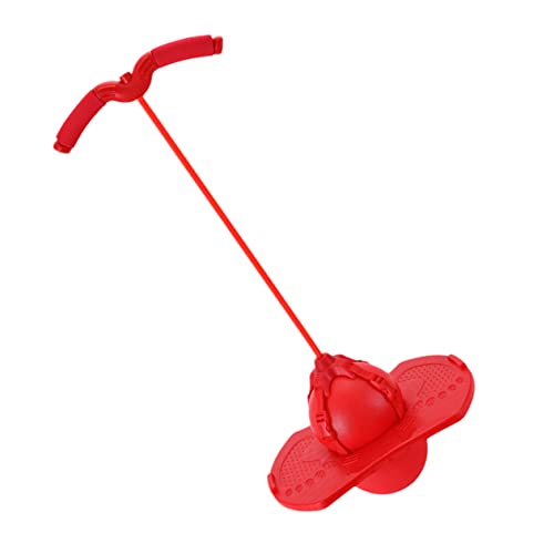 Abaodam Übungsball flummies f�r hupfball für kinderspielzeuge Toys kinderknallzeug Bälle im Freien fliegen mürrisches Krabbelspielzeug Springball mit Griff rot von Abaodam