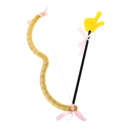 Abaodam Valentinstag Cupid Bogen Set Gelb Kreatives Handzeichen Kostüm Requisite Für Erwachsene Karneval Halloween Party Zubehör von Abaodam