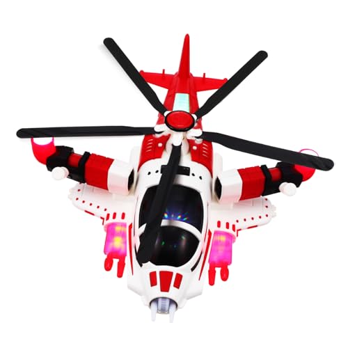 Abaodam Verwandelndes Flugzeug (1 rot) Flugzeugspielzeug Kinderspielzeug Spielzeug Hubschrauber Spielzeug für Kinder Kleinkindspielzeug Spielzeugflugzeuge Kinderflugzeug bunt Junge von Abaodam