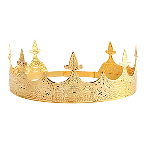 Abaodam Vintage Herren Krone Kopfband Für Hochzeiten Cosplay Halloween Partys Goldene Königskrone Für Besondere Anlässe Verarbeitung Einstellbare Abaodam Vintage Herren Krone Kopfband Für Hochzeiten Cosplay Halloween Partys Goldene Königskrone Für Besondere Anlässe Verarbeitung Einstellbare von Abaodam