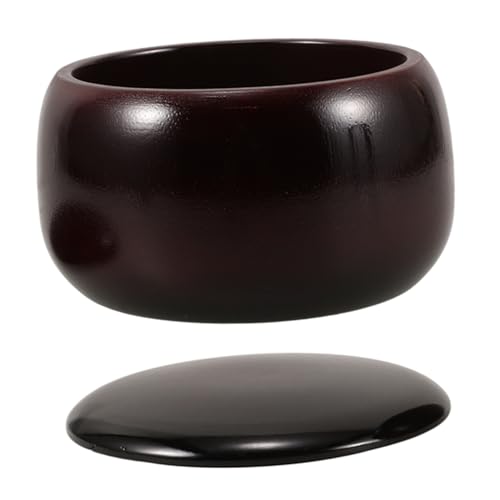 Abaodam Vintage Roter Bambus Go Spielstein Behälter mit Deckel Multifunktionale Aufbewahrungsbox für Weiqi Schachsteine Robust und Dekorativ für Schüler und Go Liebhaber von Abaodam