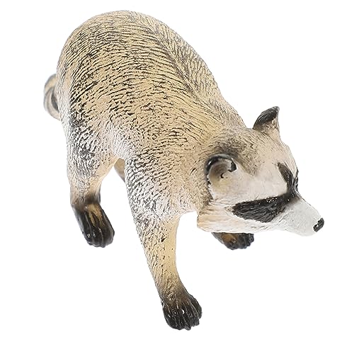 Abaodam Waschbär-Dekoration kleines Waschbärenmodell Kognitives Tiermodell für Wildtiere Waldtierfigur Waschbärfiguren Animal Figures wohnzimmerdeko Bildungsspielzeug Wildtierfigur Plastik von Abaodam