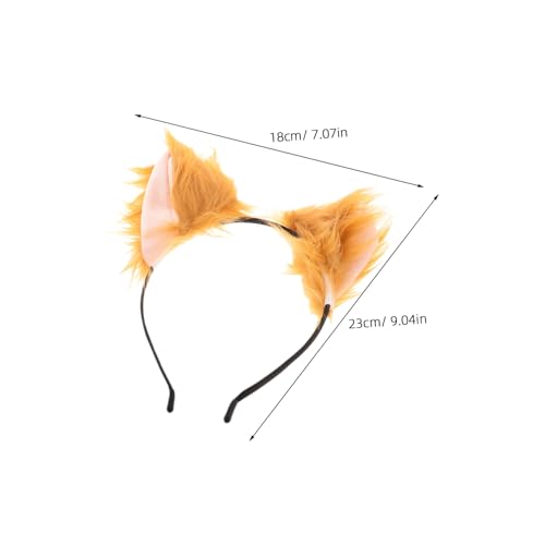 Abaodam Weiches Set Fuchsohren Haarreif aus Kunstpelz für Halloween Cosplay Fasching Kostüm Party Zubehör für Verkleidung und Rollenspiel von Abaodam