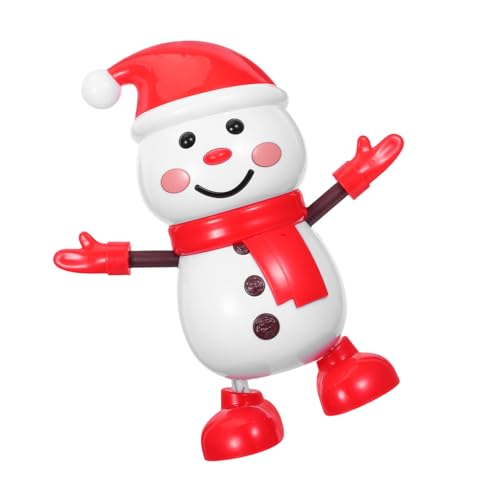 Abaodam Weihnachtlicher Tanzender Schneemann Figurine aus Robustem Kunststoff Musikalische Weihnachtsdekoration für Tisch Balkon und Auto Batteriebetrieben ohne Batterien Festliches von Abaodam