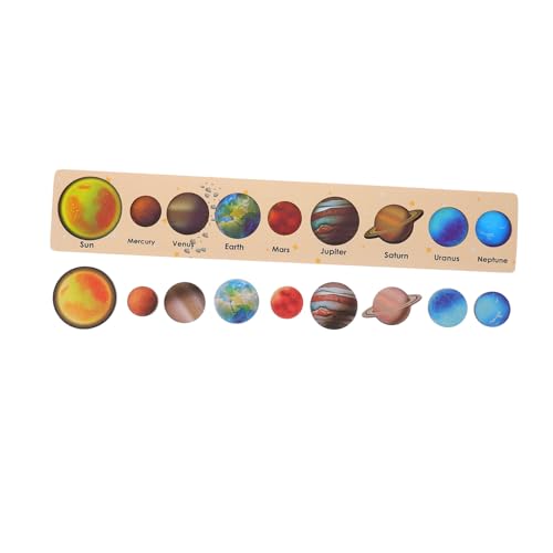 Abaodam Holzpuzzle Zum Sonnensystem Für Kinder Montessori-lernspielzeug Detaillierte Planetenmodelle von Abaodam