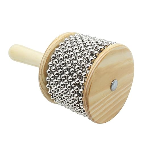 Abaodam Wooden Cabasa Hand Shaker Großes Percussioninstrument für Preschool Teaching Tool Leicht zu Greifen und Rhythmisch Geeignet für Musikbegleitung und Musiktherapie von Abaodam