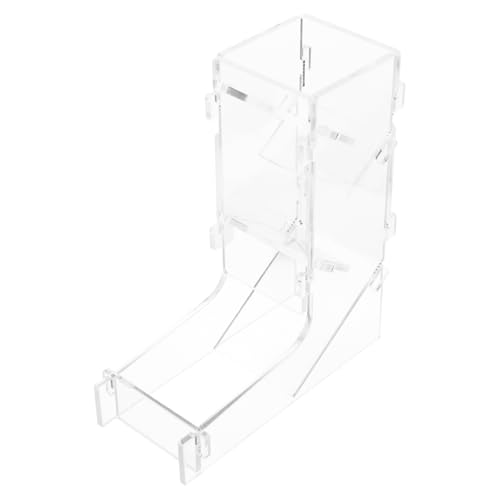 Abaodam Würfelturm Gaming zubehör Spielzubehör Tischspiele, Würfelspiele Zubehör für Brettspiele DIY-Brettspiel Würfelrolle DIY-Spielbrett Würfelrolltablett Würfeltürme Acryl Transparent von Abaodam