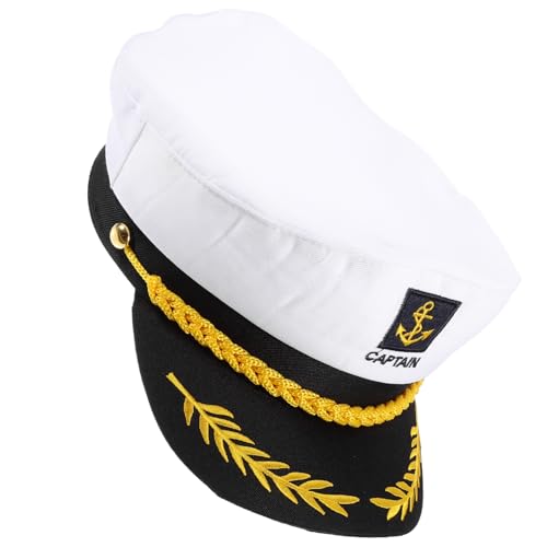 Abaodam Yachthut Mütze Boot Matrosenmütze Matrosen Marine Admiral Hut Für Halloween Cosplay Yacht Mottoparty Kostüm Accessoire Abaodam Yachthut Mütze Boot Matrosenmütze Matrosen Marine Admiral Hut Für Halloween Cosplay Yacht Mottoparty Kostüm Accessoire von Abaodam