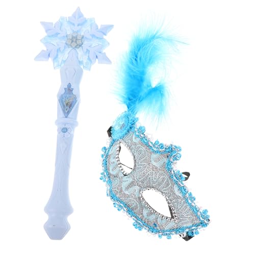Abaodam Leuchtender Schneeflocken-zauberstab Für Mädchen Magische Prinzessinnen-Accessoires Mit Licht Und Sound Für Geburtstagsfeiern Und Cosplay Für Fantasievolle Rollenspiele von Abaodam