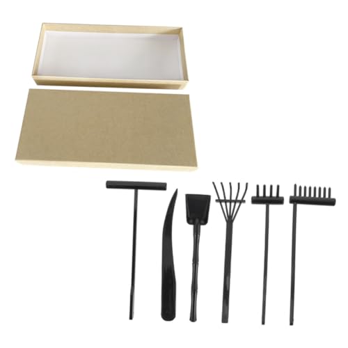 Abaodam Zen Garten Set Teilig Sandrechen Leicht Langlebig Zen Garten Werkzeug für Schreibtisch Dekoration DIY Sandspiel Zubehör Feng Shui Home Office von Abaodam