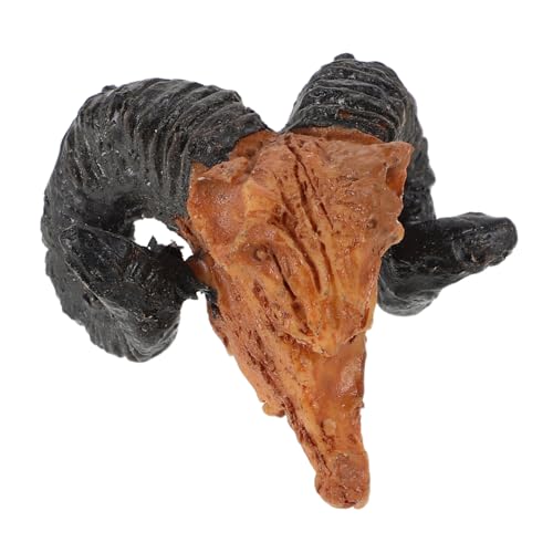 Abaodam Ziegenkopf Wandhalterung Miniatur Ziegenschädel Aus Kunstharz Mikrolandschaft Tierskulptur Winziger Halloween Schädel Dekoration Für Kleine Tierfiguren Für Zuhause Retro von Abaodam