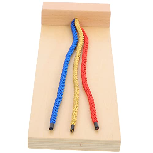 Abaodam Zopf Übungs Mädchen Tools Frühes Pädagogisches Zubehör Holzzopf Haar Lustiges Lernspiel Holz Flechthaarbrett Nylon von Abaodam