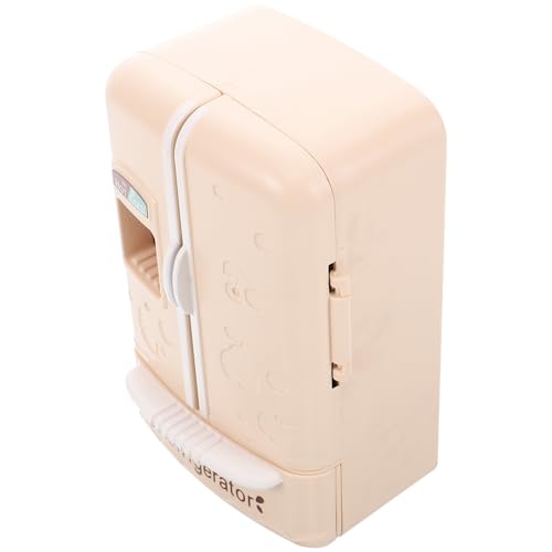 Abaodam Zweitüriger Kühlschrank Miniaturkühlschrank Zum Basteln Küchenminiaturen Tun So, Als Würden Sie Minikühlschrank Zum Basteln Puppenmöbel Beige Abs von Abaodam