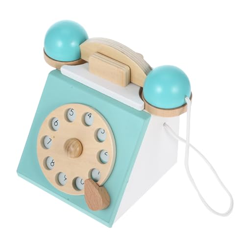 Abaodam antikes Telefon kindertelefon Telefon Holz bearbeitung Telefon für Educational Toys Retro alt Telefon Foto Requisiten Simuliertes Telefon hölzern Weiß von Abaodam