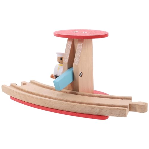 Abaodam Zugzubehör Aus Holz Zug-straßenblock-Spielzeug Für Jungen Und Mädchen Kompakte Größe Leichtes Design Für Fantasievolles Spielen Und Sammeln von Abaodam