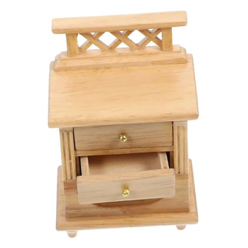 Abaodam kreative Möbel für Schrank Geburtstagsgeschenk für holzschrank Technologien Bauen Miniaturschrank zum Basteln puppenhaus mini möbel hölzern Khaki von Abaodam
