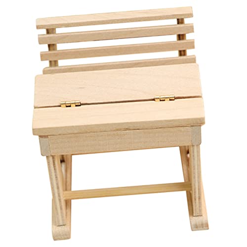 Abaodam Mini-schreibtischmodell Aus Holz Im Maßstab 112 Miniatur-schreibtischfigur Lernspielzeug Für Jungen Und Mädchen Stauraum von Abaodam