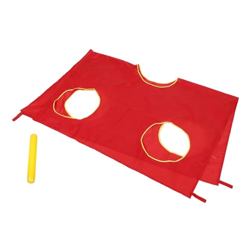 Abaodam -regenbogenschirm Outdoor-spielgeräte Für Vorschulkinder Trampolin Laufenden Fallschirm Turngeräte Für Kleinkinder Trampolin Fallschirm Stoff Rot von Abaodam