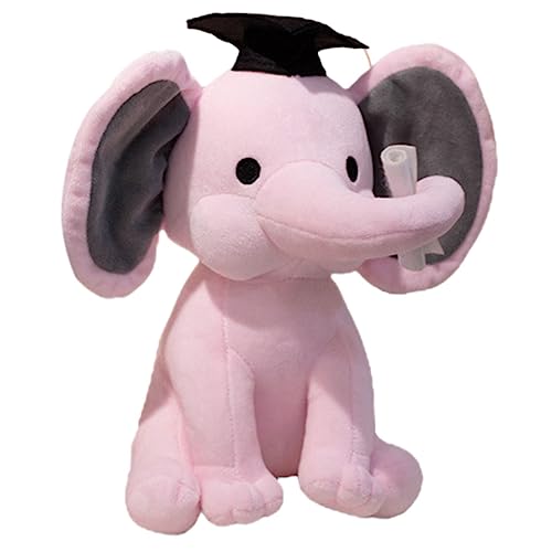 Abschluss Elefant Plüschfigur Elefant Kuscheltier Abschlussgeschenk für Studenten Süßer Stoffelefant mit Doktorhut Kreative Geschenkidee für Graduierung von Abaodam