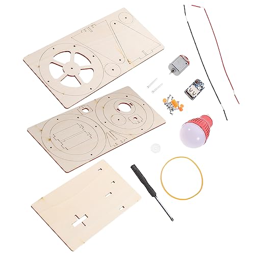 Abaodam Handkurbelgenerator Aus Holz Pädagogisches DIY Wissenschaftsspielzeug Für Junge Mädchen Verbessert Konzentration Und Kreativität Geeignet Für Schulprojekte Und Experimente von Abaodam
