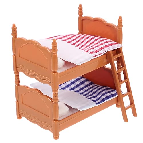 Doppelstockbett für Puppenhaus Stylisches Schlafzimmermöbel zur Dekoration von Spielszene und Einrichtung Robust und Langlebig Perfektes Zubehör für Kreative Puppenhauslayouts von Abaodam