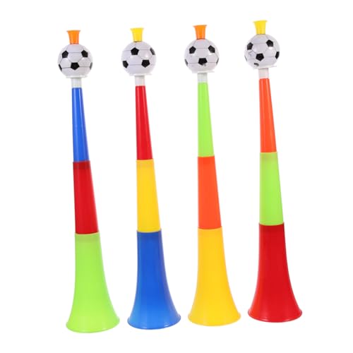 Einziehbare Fußballhörner, jubelnde Trompeten für Sportveranstaltungen, für Spiele und Karnevalsfeiern, zufällige Farbe, 4 Stück von Abaodam