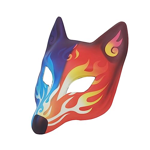 Fuchsmaske für Karneval und Maskerade, leichtes Leder, bedruckt, Cosplay-Maske, elegante Tiermaske für Kostümpartys für Halloween und Kostümveranstaltungen, 1 Stück von Abaodam