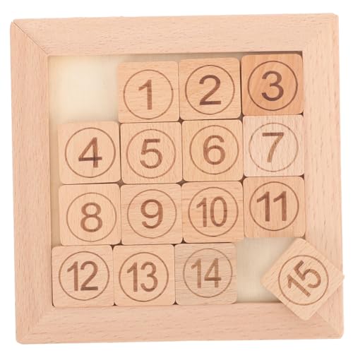 Abaodam Pädagogisches Schiebe Zahlenpuzzle für Kinder Holzspielzeug zur Hand Auge Koordination Lernspielzeug für Kleinkinder Sicheres und Langlebiges Mathe Puzzlespielzeug von Abaodam