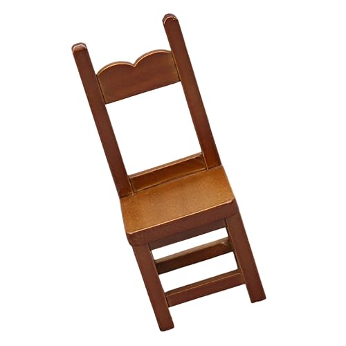 Holzstuhl für Niedlicher Mini Stuhl Dekoration für Puppenhaus Holz Möbel für Mini Szenen und Kreative Spielzeuge von Abaodam