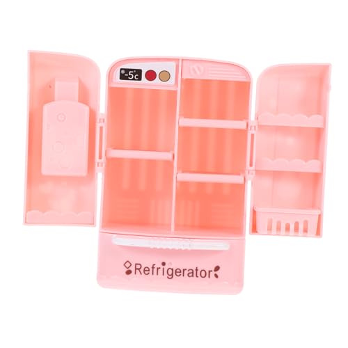 Mini Kühlschrank für Puppenmöbel Dekorativer Leichter Kühlschrank für Miniaturhäuser Fördert die Praktischen Fähigkeiten von Kindern für Puppenstuben und Rollenspiele von Abaodam