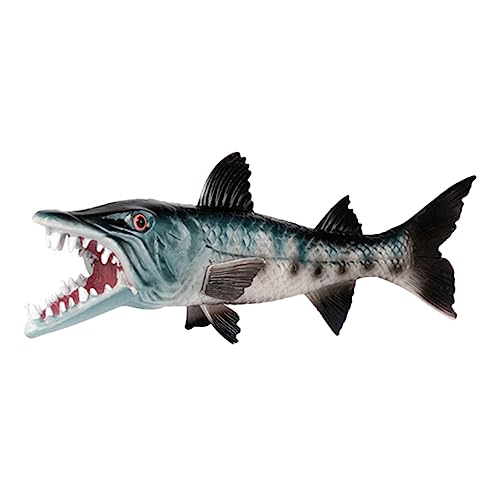 Simulation Wolf Fisch Tiermodell für Aquarium Dekoration Sicheres Kunststoffmaterial Kreatives Design für Heimdeko und Lernspielzeug von Abaodam