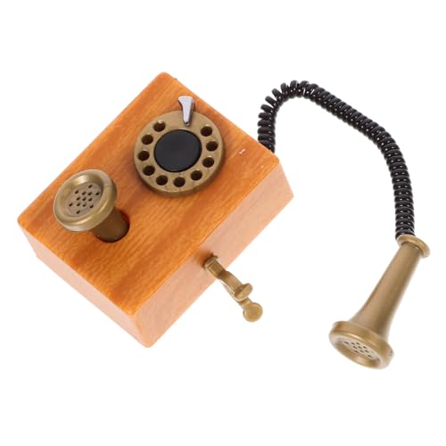 Telefon Modell Telefon für Puppenhaus Dekoration Handgefertigtes Zubehör für DIY Miniaturszenen Nostalgische Wohnaccessoires von Abaodam