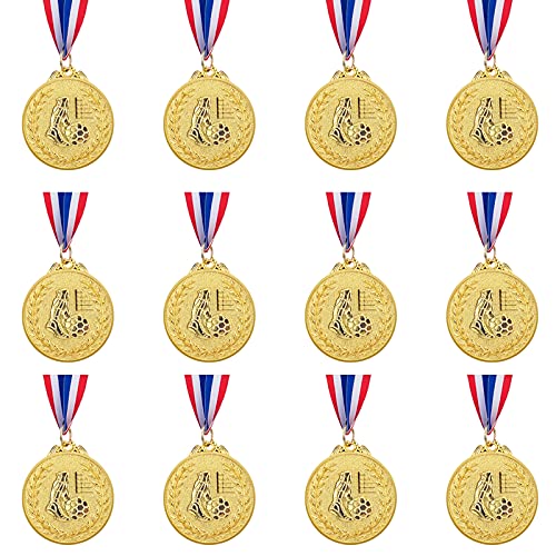 Keyoung Abaokai 12-teiliges Goldmedaillen-Set – Metall-Medaillen-Set im olympischen Stil für Kinder, Sport, Fußballspiele und Preise, Auszeichnungen, Partygeschenke, 5 cm Keyoung Abaokai 12-teiliges Goldmedaillen-Set – Metall-Medaillen-Set im olympischen Stil für Kinder, Sport, Fußballspiele und Preise, Auszeichnungen, Partygeschenke, 5 cm von Abaokai