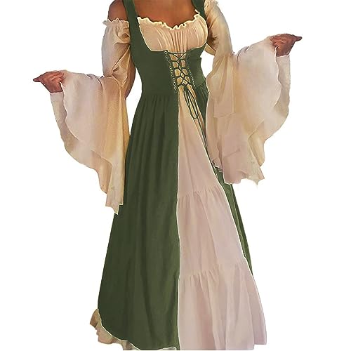 Abaowedding Mittelalterliches Renaissance-Kostüm für Damen, Cosplay, Over-Kleid - Grün - XX-Large/XXX-Large von Abaowedding