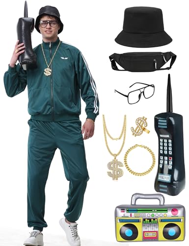 Abawaka 80er Jahre Outfit für Herren Damen 90er Jahre Trainingsanzug Motto Party Outfits Kostüm für 80er 90er Jahre Windbreaker Sweatsuit Sportbekleidung Abawaka 80er Jahre Outfit für Herren Damen 90er Jahre Trainingsanzug Motto Party Outfits Kostüm für 80er 90er Jahre Windbreaker Sweatsuit Sportbekleidung von Abawaka