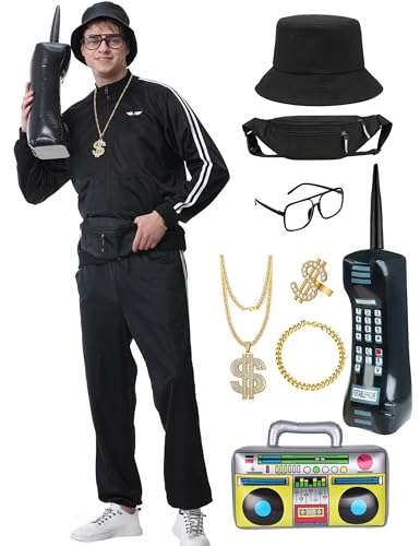 Abawaka 80er Jahre Outfit für Herren Damen 90er Jahre Trainingsanzug Motto Party Outfits Kostüm für 80er 90er Jahre Windbreaker Sweatsuit Sportbekleidung Abawaka 80er Jahre Outfit für Herren Damen 90er Jahre Trainingsanzug Motto Party Outfits Kostüm für 80er 90er Jahre Windbreaker Sweatsuit Sportbekleidung von Abawaka