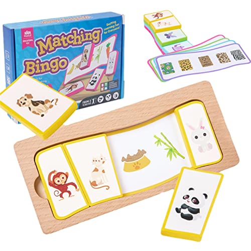 Abbto 2 Stück passende Flash-Karten | Passendes Bingo-Spiel | Karte zum Verband von Artikeln für frühes Lernen für Kinder zum Suchen nach dem gleichen von Abbto