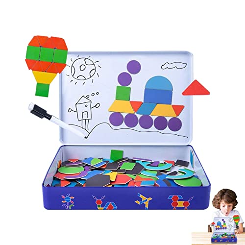 Abbto 3 Stück Manipulatorblöcke in Puzzle-Form, pädagogische Form aus magnetischem Holz, geometrisches Manipulationspuzzle, Montessori-Spielzeug, magnetische Platte Abbto 3 Stück Manipulatorblöcke in Puzzle-Form, pädagogische Form aus magnetischem Holz, geometrisches Manipulationspuzzle, Montessori-Spielzeug, magnetische Platte von Abbto