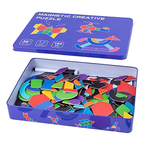Abbto 5 Stück Puzzle-Blöcke in Form von Puzzle, pädagogische Form, magnetisches Holzpuzzle-Set, Magnetmuster-Blöcke mit Magnetplatte, Lernspielzeug Abbto 5 Stück Puzzle-Blöcke in Form von Puzzle, pädagogische Form, magnetisches Holzpuzzle-Set, Magnetmuster-Blöcke mit Magnetplatte, Lernspielzeug von Abbto