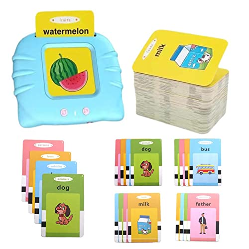 Abbto Flash-Karten Lernen des Kindes, Lernspielzeug Flash-Karten, Kinder Alter 1-7 Jungen Mädchen Talking Flashcard Sehen und Spell Learning Spielzeug Erkennung Spiel Bücher von Abbto