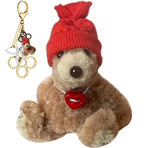 Abbto Kleiner Teddybär, handgefertigt, niedliches Plüschtier, beweglicher Mini-Bär, weicher Bär, Plüschpuppe, Geburtstagsspielzeug, Hochzeitsdekoration von Abbto