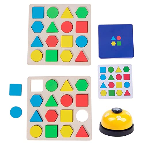 Abbto Montessori-Puzzle mit geometrischen Formen, 5 Stück, geometrische Formen für Vorschule, Farbsortierung, geometrisches Sortierbrett, Lernspielzeug für Kinder von Abbto